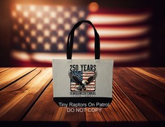 Patriotic 250 years ~ Canvas Tote Bag~FREE ship~shop~CHOICE~Reusable~Gift~USA
