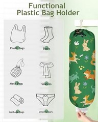 Plastic Bag Holder Organizer – 1 Pack Reusable Canvas Grocery Bags Holder Pets