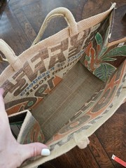 TRADER JOE’S COFFEE BEANS Pasadena Burlap Jute Tote Reusable Shopping Bag NEW