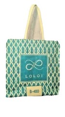 LOLOI Jute Burlap Eco Shopping Tote Beach Bag Wipe Clean Long Soft Straps