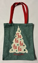 Small Cloth Cristmas Reusable Shopping Bag, 13″ x 11″ x 3.5″
