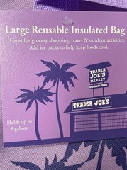 Trader Joe’s Large 8 Gallon Insulated Cooler Bag PURPLE RAIN Lavender Tote NWT