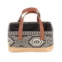 Canvas Tote Bag, Small Rectangular Picnic Basket for Storage Shopping Laundry…