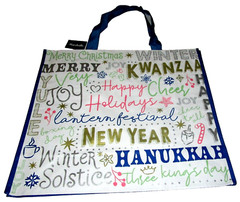 CHRISTMAS Reusable Tote Bag ~ 19″ X17″ X 8″ ~HAPPY HOLIDAYS By Marshall’s