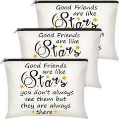 3 Pcs Good Friend Gifts Cosmetic Bag for Women Friendship Makeup Bag Travel Case