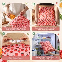 13 x 17 inches (bread bag), 10 (bowl cover), red, yellow, orange