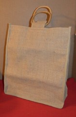 Clear Vinyl and Fabric Tote or Reusable Shopping Bag ~12-1/4″ x 10-5/8″ x 4″