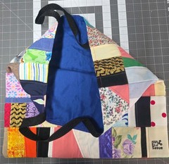 handmade Patchwork Reusable Shopping Bag Multicolor 17 x 19 inches