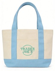 TRADER JOE’S MINI PASTEL CANVAS TOTE BAG, NEW SPRING PASTEL COLORS (CHOOSE )
