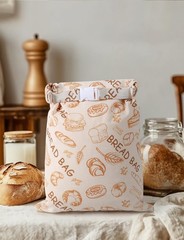 Reusable Beeswax Bread Bags(2 Pack), Bags for X-Large, Brown