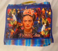 Frida Kahlo Blue Mexican Mesh Bag Bolsa De Maya Mexicana De Frida Kahlo Parrott