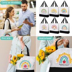 12 Pcs Teacher Tote Bags Gifts Bulk for Women End of Year Graduation Retireme…