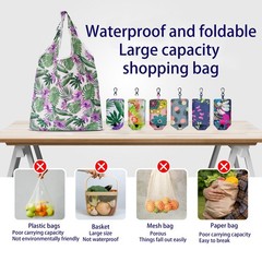 and HIST 6 Pcs Reusable Shopping Bags, Foldable Grocery Large, 6 Colours