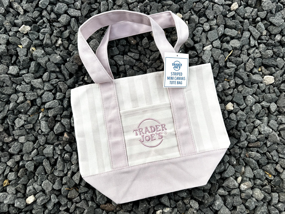 TRADER JOE’S 2026 Mini Stripe Canvas Tote Bag