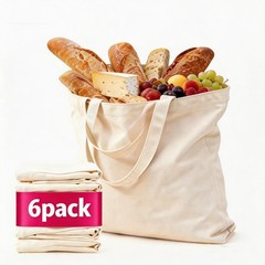 6pack Canvas Tote Bag for Women Plain Canvas Tote Bags 2/6/12/24/48Blank Tote…