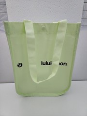 Lululemon Small Logo Reusable Shoppers Bag Color Light lime green color