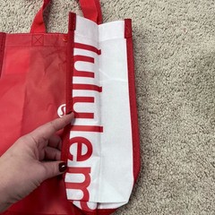 Lot of 5 Lululemon Reusable Shopping Bags Totes Red Black 2x Big 3x Small Sizes