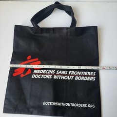 Doctors Without Borders Logo Black Tote Reusable Shopping Bag + Pen Multi Tool