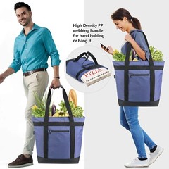 Extra-Large Oversized Insulated Grocery Bags – Adjustable Straps – Thermal