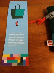 LEGO X TARGET COLLECTION~ REUSABLE MIX STRIPE LIGHTWEIGHT TOTE BAG~NWT