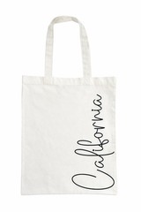 Canvas Reusable Shopping Tote Bag White Reinforced Handles 15.7x13x8.3 in
