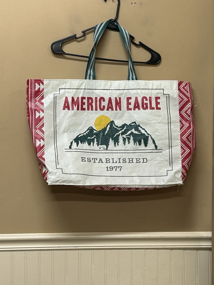 American Eagle Shopping Bag Mountains 20″ Recycled Plastic Bottles Reuseable