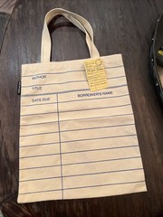 NWT Out Of Print Brand Library Card Tote Bag For Book Lovers