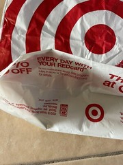 Target Plastic Grocery Bag Clean Folded Art Crafts 2016 Reusable