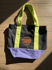Trader Joe’s Limited Edition Mini Canvas Tote Bag – New With Tags — Multicolored