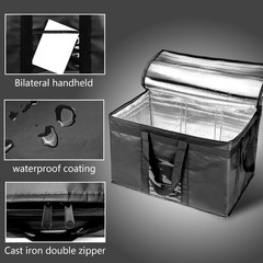 XXXL Large Insulated Collapsible Cooler Bags with Zipper Closure, Reusable Gr…