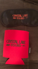 Crystal Lake Reuseable Shopping Bag With Koozie & Eye Mask With Bonus Pin (NEW)