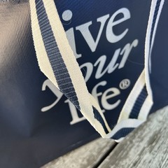 American Eagle Reusable Shopping Bag Dark Blue ‘Live Your Life’ MEDIUM SZ