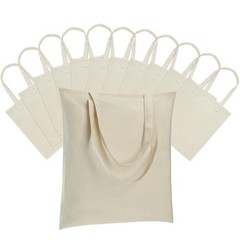 12 Pack Canvas Tote Bag – Lightweight Thin Tote Bags Bulk Blank Shopping Reus…