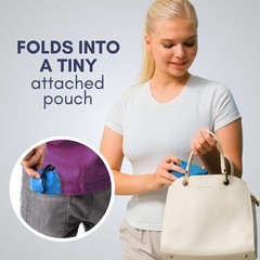 5 Pack Foldable Grocery Bags into Tiny Pouch – Large Capacity Multi-Color, Gr…