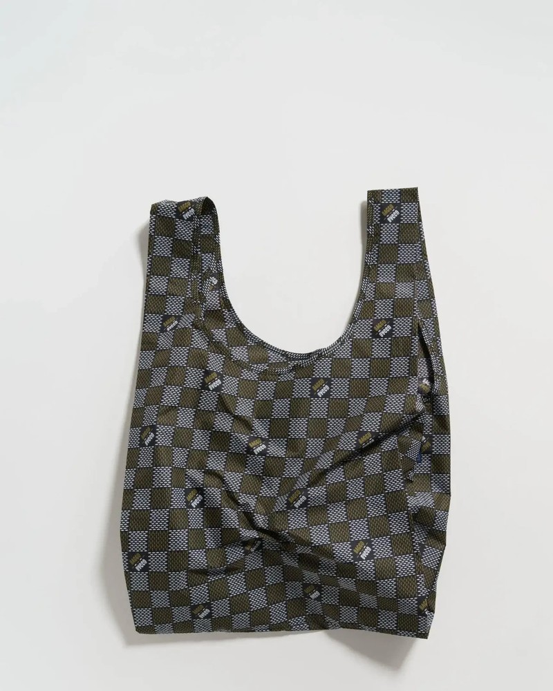 NWT Baggu Standard Reusable Shopping Bag Tote WOVEN CHECK US seller SoldOut Rare