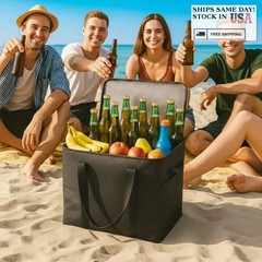 2 Pack XL Insulated Grocery Bags Heavy Duty Reusable Thermal Cooler Tote