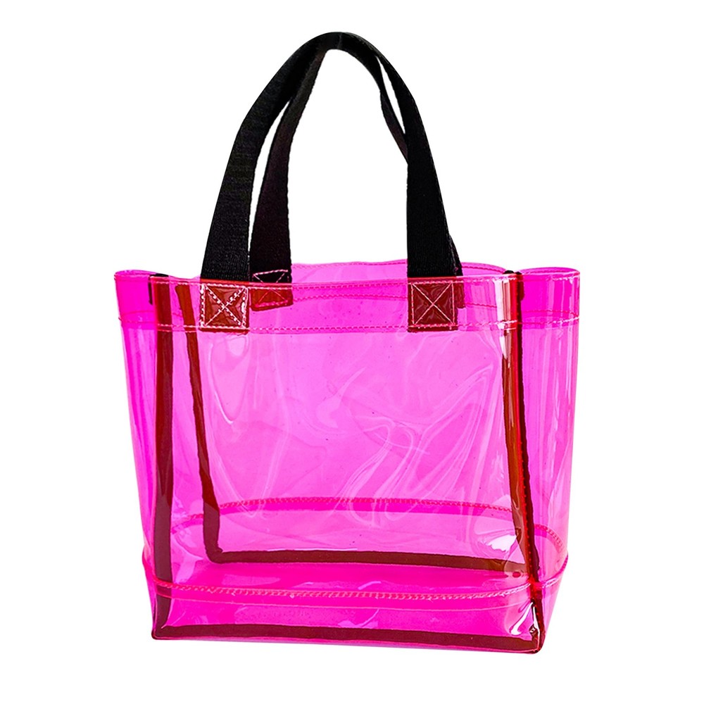 TotePrint Clear 1Packs Small Tote Work Bag,8.27 inches x Small, 1pcs-pink