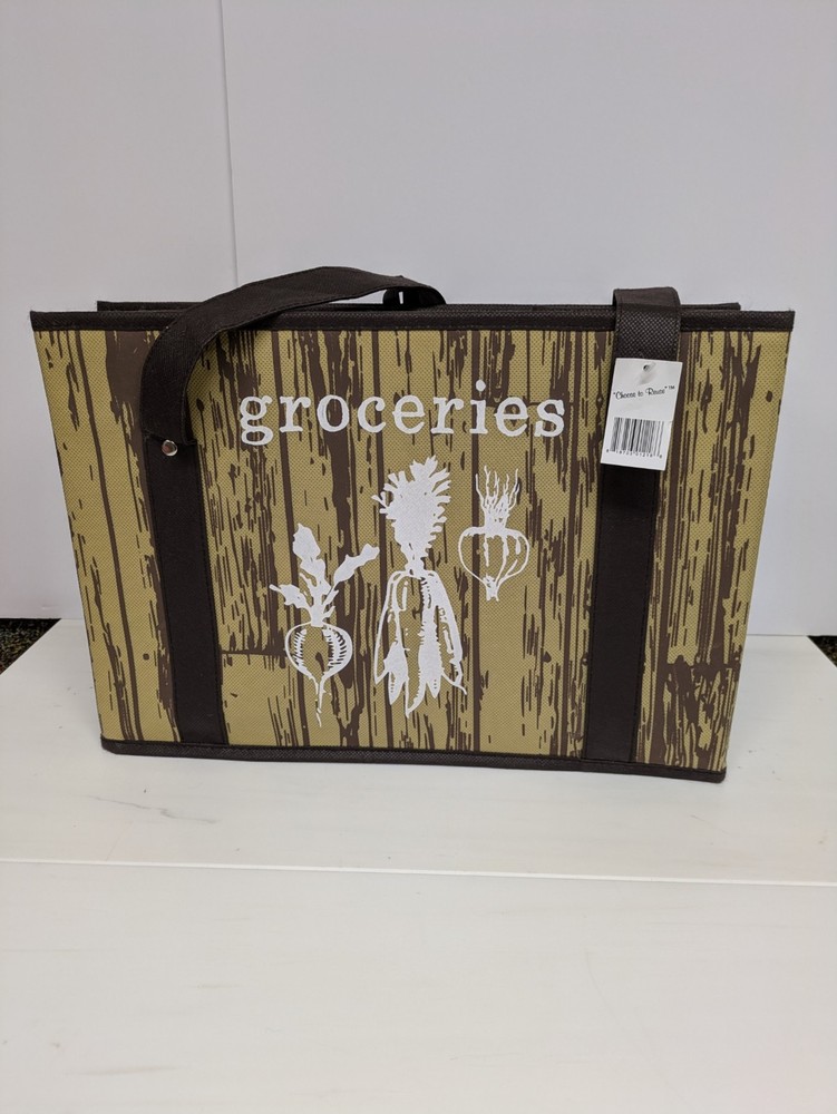 REUSABLE COLLAPSABLE BOX GROCERY BAG choose to reuse TM by EARTH WISE