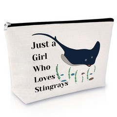 Stingray Themed Makeup Bag for Women Ocean Animal Stingrays Gifts