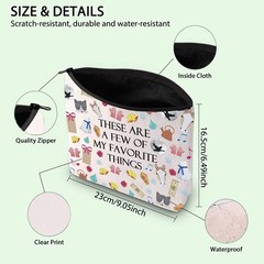 FOTAP Sound Music Inspired Gifts My Favorite Things Song Makeup Bag white