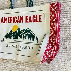 American Eagle Shopping Bag Mountains 20″ Recycled Plastic Bottles Reuseable