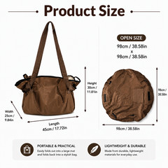 Large Expandable Tote Bag Grocery Beach Gym Laundry Travel Shoulder Carryall