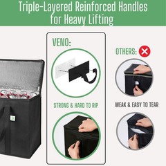 VENO 2 Pack Cooler Bags – Insulated for Food Delivery, Collapsible and Reusable