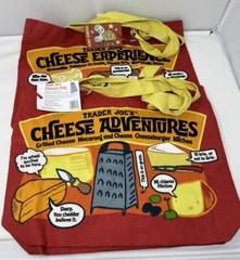 Trader Joe’s NEW Cheese Adventures 1 Reusable 100% Cotton Shopping Bag /Tote NWT