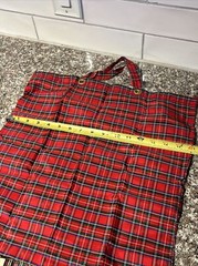 Vintage Memo Shopper Cloth Shopping Bag List Tablet Case Plaid Convenient Nylon