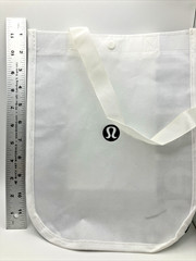 2 Lululemon Reusable Tote Shopping/Lunch Bag Small Black /White 11.5×9.5”