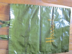Estate GUC vtg 90s HARRODS  London England UK /coated fabric SHOPPING TOTE BAG