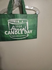 *NEW* BATH & BODY WORKS 2024 Candle Day GREEN Shopping TOTE BAG