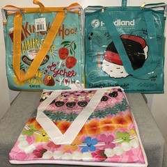 Foodland Hawaii Set Of 3 Insulated Reusable Bags ~ Spam Musubi/Kim Chee