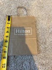 Hilton Honors Shopping Bags Reusable Anaheim Hilton Brown 5 1/2 X 8 1/2